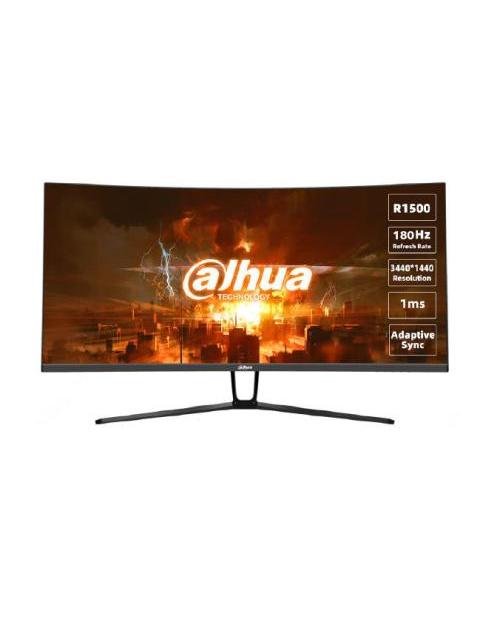 MONITOR GAMER CURVO DAHUA DHI-LM34-E330C LED 34 3440X1440 ULTRA WIDE QUAD HD FREESYNC 180HZ HDMI-DISPLAYPORT NEGRO
