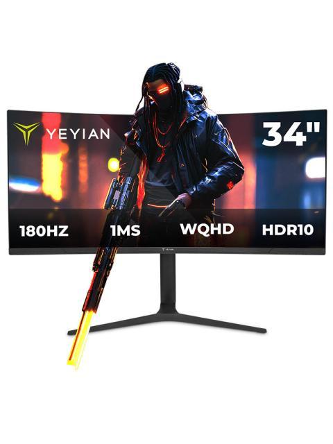 MONITOR GAMER CURVO YEYIAN PROACT FV234 LED 34 3440X1440 ULTRA WIDE QUAD HD G-SYNC-FREESYNC 180HZ HDMI-DISPLAYPORT NEGRO - Image 3