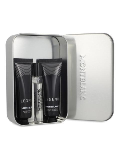 MONT BLANC MONTBLANC LEGEND MEN SET EDT SPRAY MINI + BALSAMO PARA DESPUES DEL AFEITADO + DE DUCHA + CAJA DE HOJALATA - Image 4