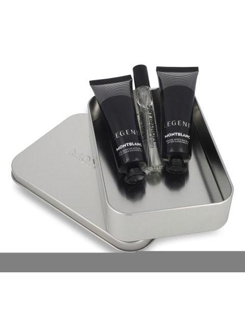 MONT BLANC MONTBLANC LEGEND MEN SET EDT SPRAY MINI + BALSAMO PARA DESPUES DEL AFEITADO + DE DUCHA + CAJA DE HOJALATA - Image 7