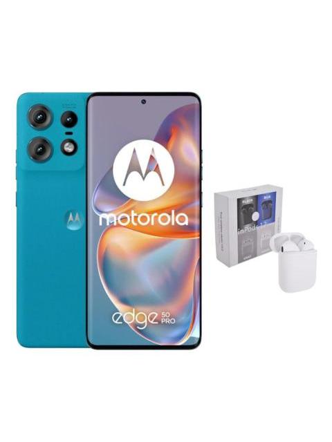 MOTOROLA EDGE 50 PRO DUAL SIM 512GB 12RAM AZUL + AIRPODS GENERICOS