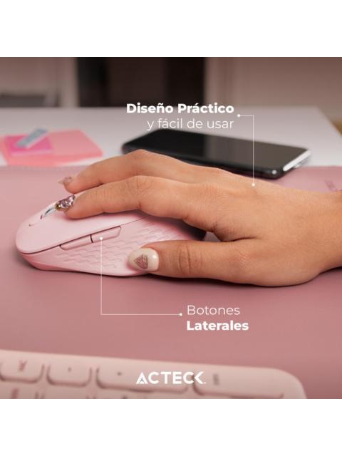 MOUSE ACTECK OPTIMIZE FLOW MI480 INALAMBRICO OPTICO 1.600DPI RF INALAMBRICO ROSA - Image 5