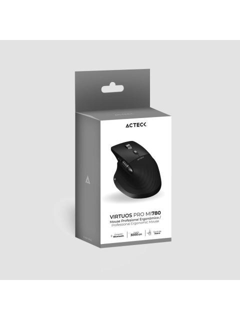 MOUSE ERGONOMICO ACTECK OPTICO VIRTUOS PRO MI780 INALAMBRICO BLUETOOTH-USB-C 3000DPI NEGRO - Image 7