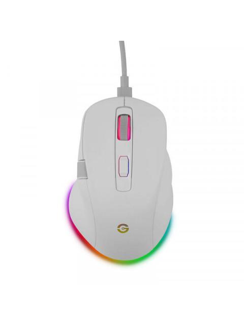 MOUSE ERGONOMICO GETTTECH GGM-RGBTR-01-WH INALAMBRICO OPTICO 6.400DPI RF WIRELESS-BLUETOOTH-USB-A BLANCO