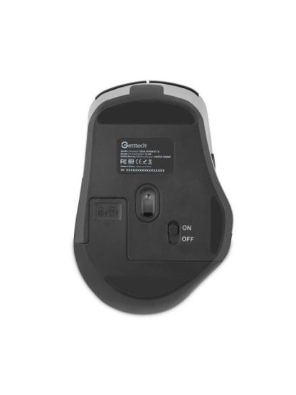 MOUSE ERGONOMICO GETTTECH WIRELESS 6D OFFICE INALAMBRICO BLUETOOTH USB 7200DPI NEGRO-PLATA - Image 2