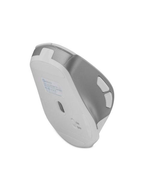 MOUSE ERGONOMICO GETTTECH WIRELESS 6D OFFICE INALAMBRICO BLUETOOTH USB 7200DPI PLATA-BLANCO - Image 3