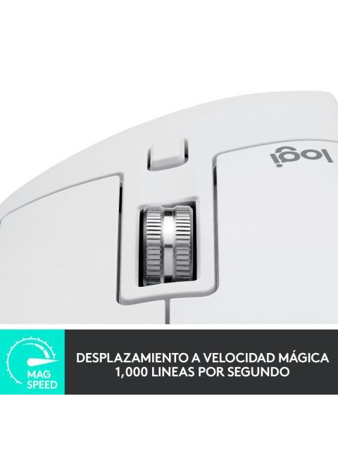 MOUSE ERGONOMICO LOGITECH OPTICO MX MASTER 3S INALAMBRICO BLUETOOTH 8000DPI GRIS PALIDO - Image 8