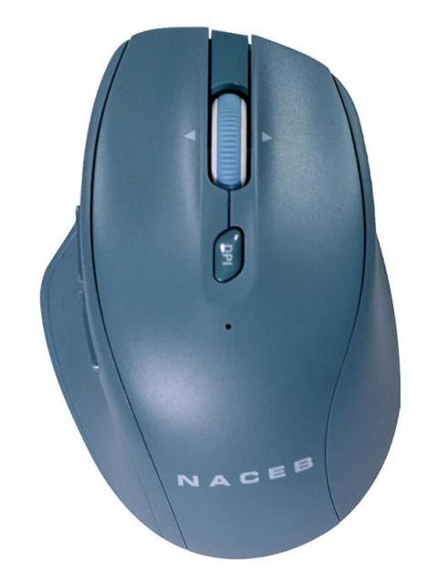 MOUSE ERGONOMICO NACEB NA-0139A INALAMBRICO OPTICO 1.600DPI RF INALAMBRICO AZUL