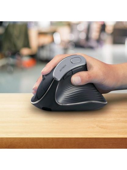 MOUSE ERGONOMICO VERTICAL ACTECK OPTICO VIRTUOS FITT PRO MI770 INALAMBRICO BLUETOOTH-USB-C 1600DPI NEGRO - Image 2