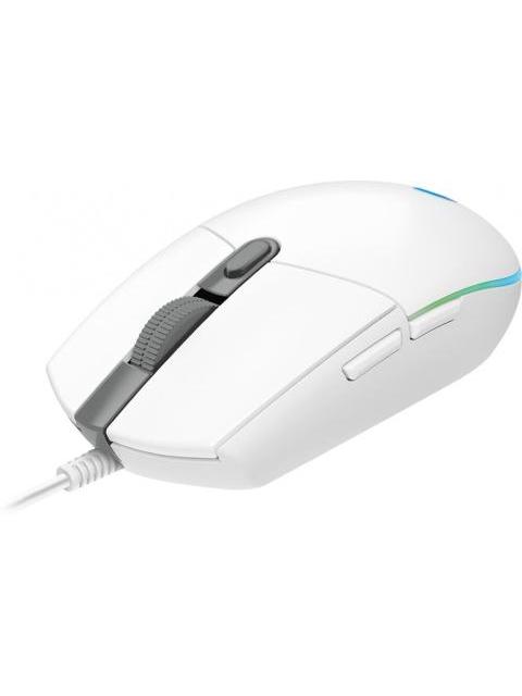 MOUSE GAMER LOGITECH OPTICO G203 LIGHTSYNC ALAMBRICO USB 8000DPI BLANCO