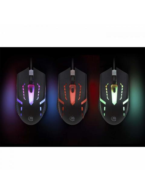 MOUSE GAMER MANHATTAN OPTICO 190206 ALAMBRICO USB-A 1500DPI NEGRO - Image 6