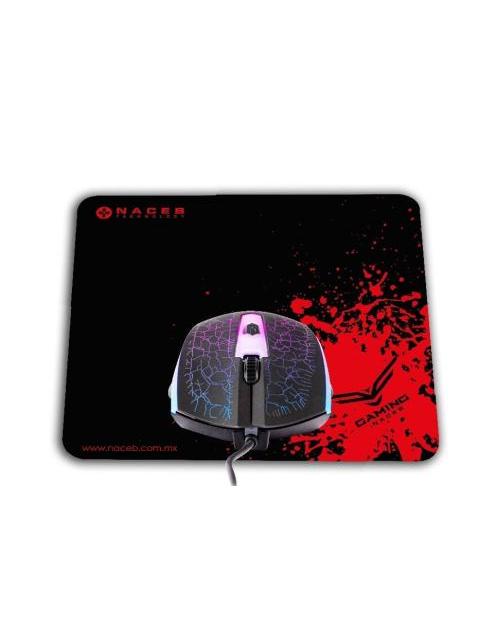 MOUSE GAMER NACEB OPTICO NA-632 + MOUSEPAD ALAMBRICO USB 1200DPI MULTICOLOR - ¡COMPRA Y RECIBE EL 10% DEL VALOR DE ESTE PRODUCTO EN SALDO DE REGALO!