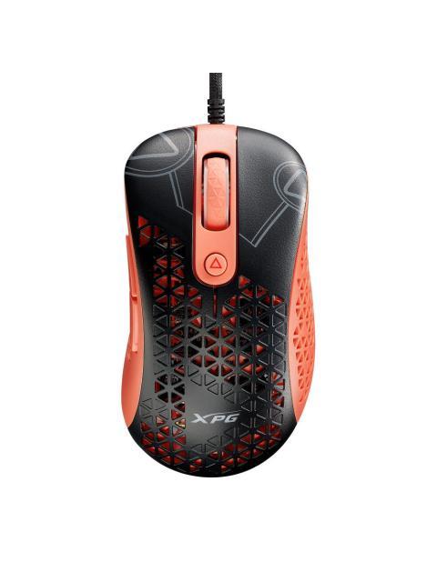 MOUSE GAMING XPG MERA SLINGSHOT. CON SENSOR OPTICO PMW3360 OFRECE HASTA 12 000 DPI. CABLE TRENZADO ILUMINACION RGB SLINGSHOTBK-OGCWW