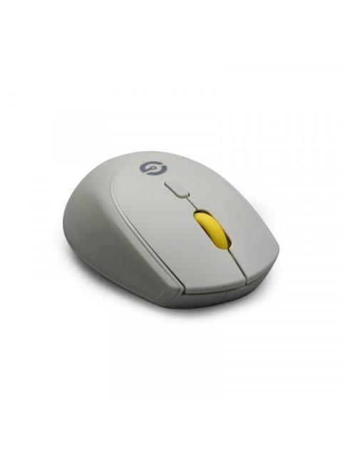MOUSE GETTTECH OPTICO GAC-24407G INALAMBRICO USB 1600DPI GRIS-AMARILLO