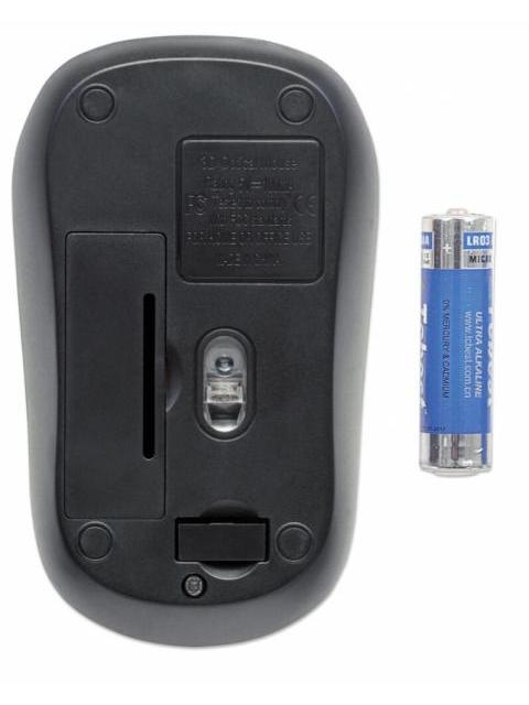 MOUSE MANHATTAN OPTICO SUCCESS INALAMBRICO USB 1000 DPI NEGRO-AZUL - Image 5