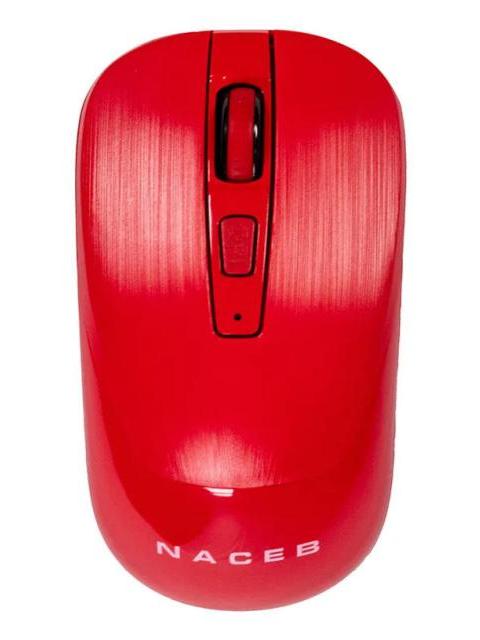 MOUSE NACEB NA-0137R INALAMBRICO OPTICO 1.600DPI RF INALAMBRICO ROJO