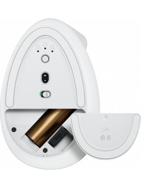 MOUSE VERTICAL ERGONOMICO LOGITECH OPTICO LIFT INALAMBRICO USB-A 1000DPI BLANCO - Image 5