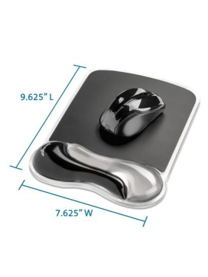 MOUSEPAD KENSINGTON CON DESCANSA MUNECAS K62399US 19.3CM X 24.4CM NEGRO-GRIS