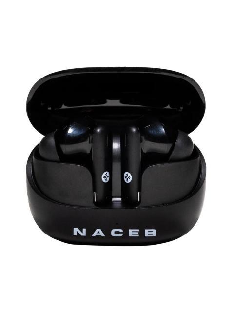 NACEB AUDIFONOS INTRAURICULARES CON MICROFONO NA-0322 INALAMBRICO BLUETOOTH CANCELACION DE RUIDO NEGRO