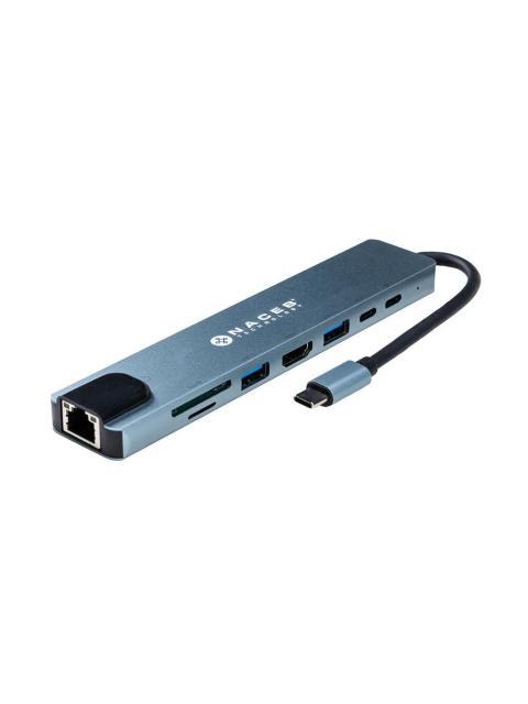NACEB HUB USB-C - HDMI RJ-45 USB-A 3.1 USB-C 480 MBIT-S