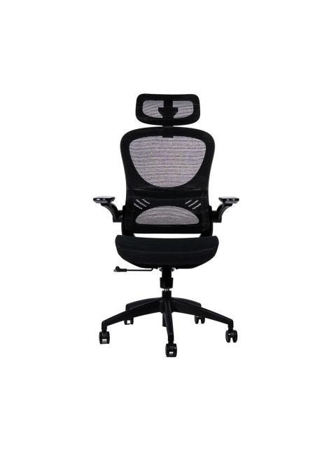 NACEB SILLA NA-09S3 RESPALDO CON REJILLA REPOSABRAZOS AJUSTABLES NEGRO