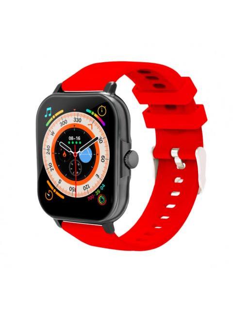 NECNON SMARTWATCH NSW-201 TOUCH BLUETOOTH 5.0 ANDROID-IOS NEGRO-ROJO