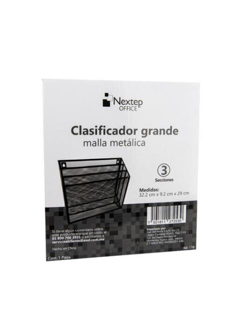 NEXTEP ORGANIZADOR DE MALLA METALICA NE-176 3 NIVELES NEGRO - Image 5