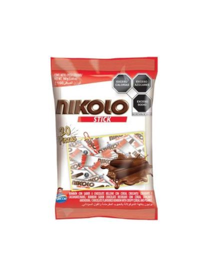 NIKOLO CHOCOLATE STICK TRADICIONAL BOLSA CON 20 PZ