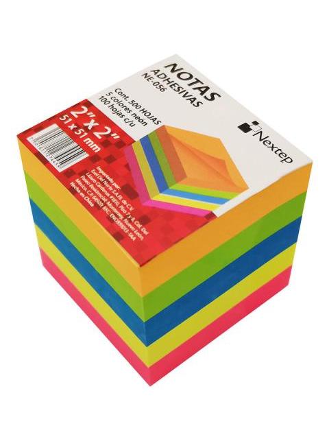 NOTA ADHESIVA NEXTEP NE056 2X2 COLOR NEON CON 5 BLOQUES DE 100 HOJAS CADA UNO - Image 3
