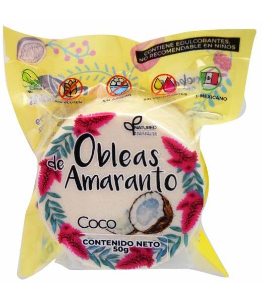 OBLEAS DE AMARANTO SAB COCO 50 G NATURED C 12
