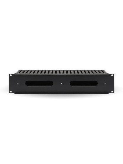 ORGANIZADOR METALICO HORIZONTAL BROBOTIX NEGRO 2U ACERO 830878 - Image 2