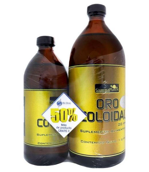 ORO COLOIDAL 1000 ML + 500 ML GRATIS 20 PPM GUMMA CORPORATION