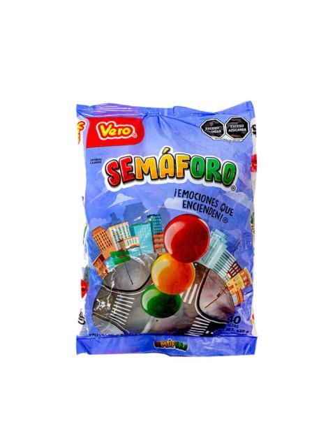 PALETA MACIZA SEMAFORITO CON 40 PIEZAS DE 16 GR