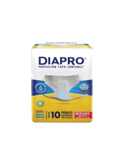 PANAL DIAPRO ADULTO BASICO MEDIANO PAQUETE CON 10 PIEZAS
