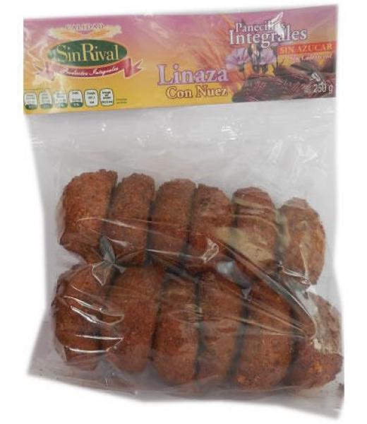 PANECILLOS INTEGRALES SIN AZUCAR DE LINAZA CON NUEZ SIN RIVAL