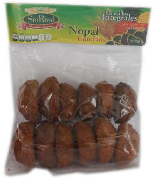 PANECILLOS INTEGRALES SIN AZUCAR DE NOPAL CON PIÑA SIN RIVAL