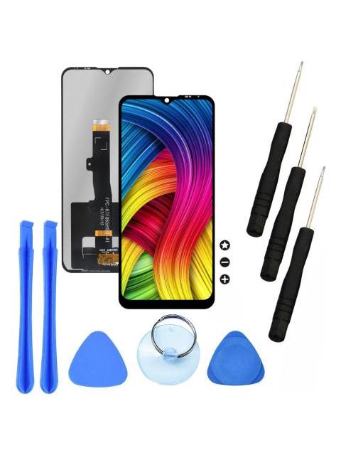 PANTALLA COMPLETA COMPATIBLE CON MOTOROLA E7 POWER XT2095-1 E7 XT2097-5 COLOR NEGRO