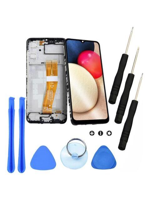 PANTALLA COMPLETA PARA SAMSUNG A02S A025F INCELL CON MARCO COLOR NEGRO