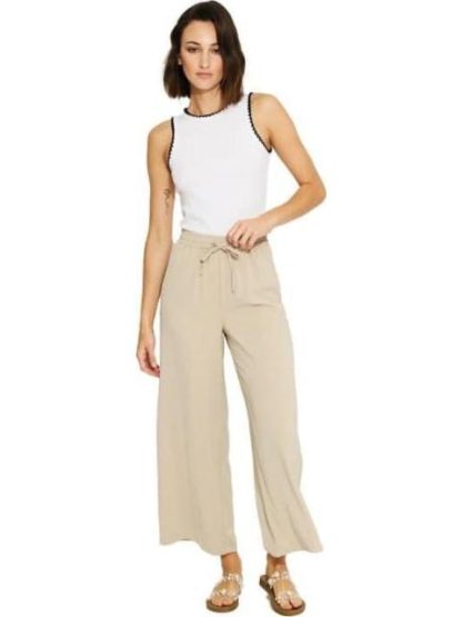 PANTALON ANCHO BEIGE HOLLY LAND
