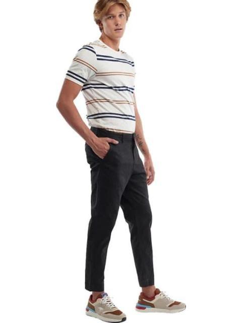 PANTALON CINTURA REGULAR CORTE SKINNY NEGRO D.E.E.P SELECTION - Image 3