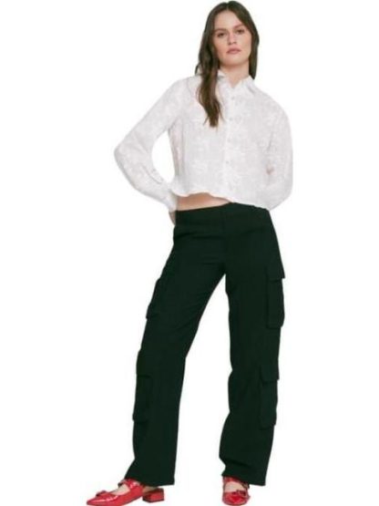 PANTALON CINTURA REGULAR NEGRO HOLLY LAND