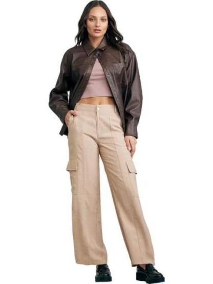 PANTALON RECTO BEIGE HOLLY LAND