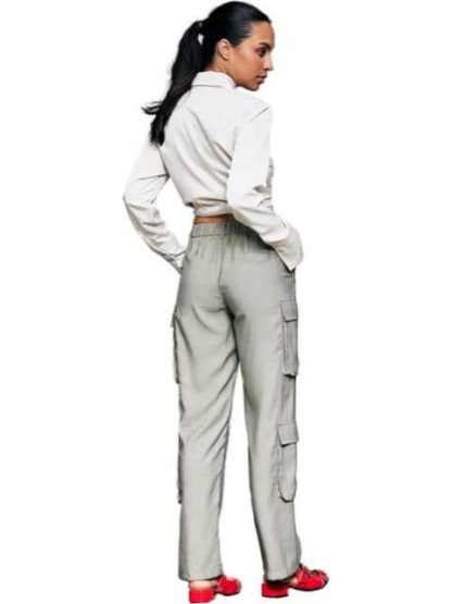 PANTALON RECTO CINTURA ALTA VERDE OLIVO HOLLY LAND - Image 5