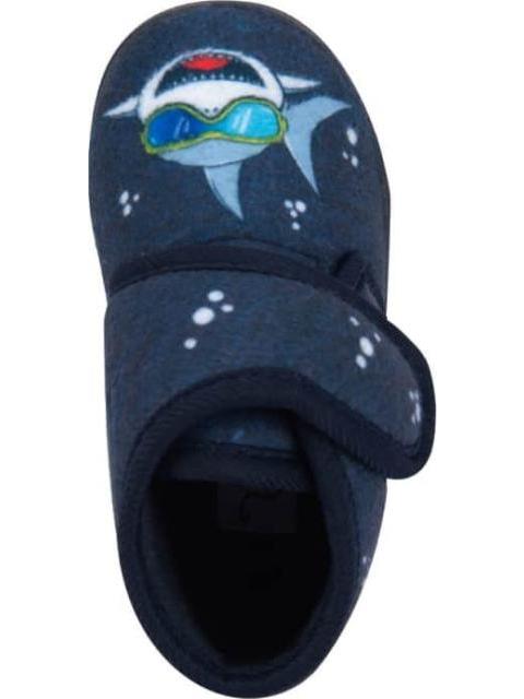 PANTUFLA BOTIN TIBURON AZUL MARINO SCHATZ KIDS - Image 3