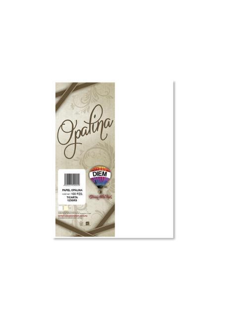 PAPEL DIEM POBTCC100 OPALINA BLANCO T-C 125 GRS 100 HOJAS
