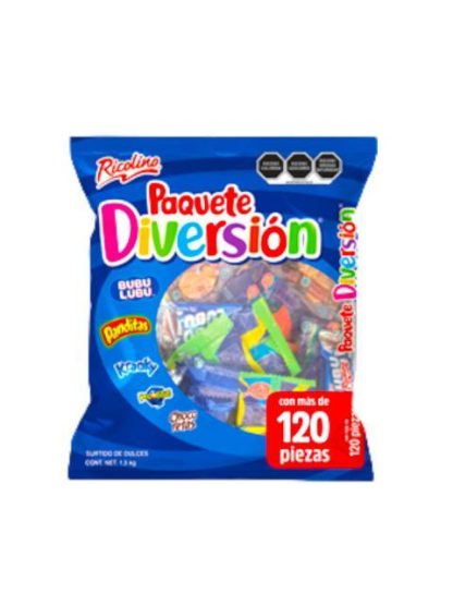 PAQUETE RICOLINO DIVERSION DULCES SURTIDOS BOLSA 1.38 KILO