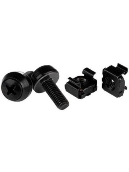 STARTECH  PAQUETE DE 50 TORNILLOS Y TUERCAS JAULA CAGE NUTS M6 X 12MM NEGRO - Image 2