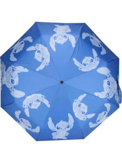 PARAGUAS PLEGABLE STITCH AZUL STITCH