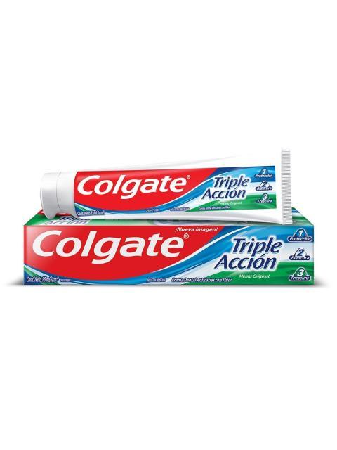 PASTA DENTAL COLGATE TRIPLE ACCION MENTA ORIGINAL 75 ML