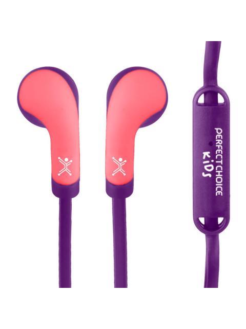 PERFECT CHOICE AUDIFONOS INTRAURICULARES BUBBLE GUM ALAMBRICO 1.2 METROS 3.5MM ROSA-MORADO